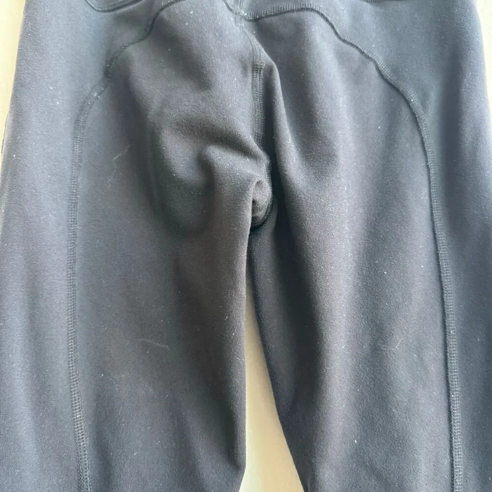 Alo Yoga Banded Yoga Leggings Block Size Medium Logo Calf High Rise Compressive